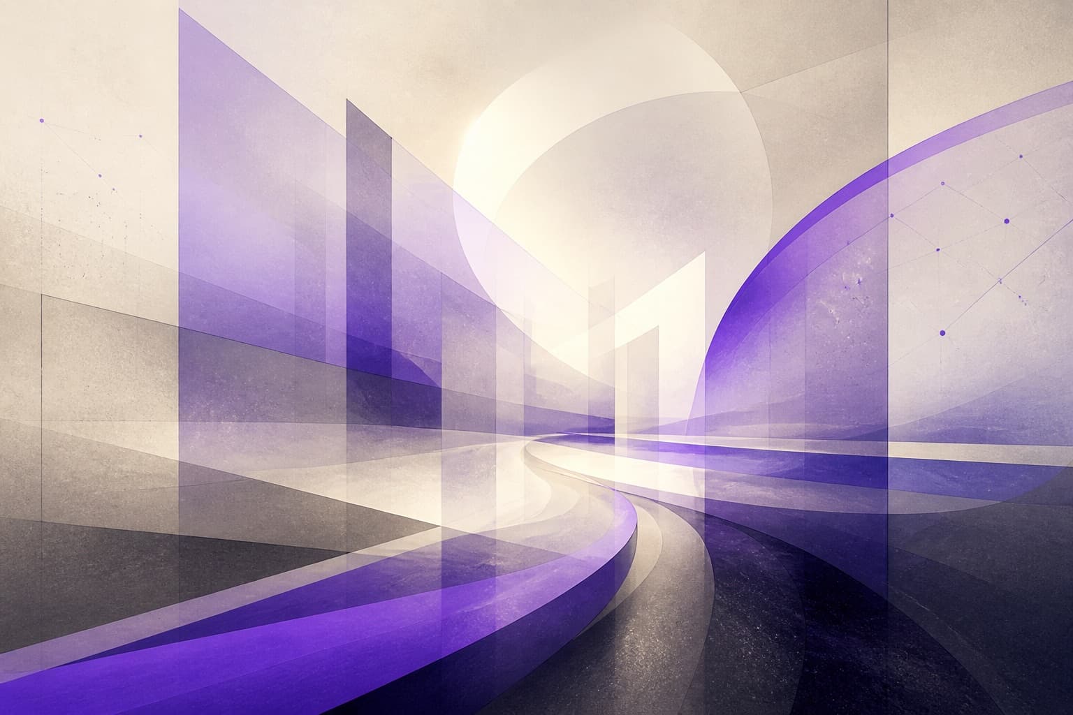 Abstract artwork for TruCampus: knowledge, paths and light